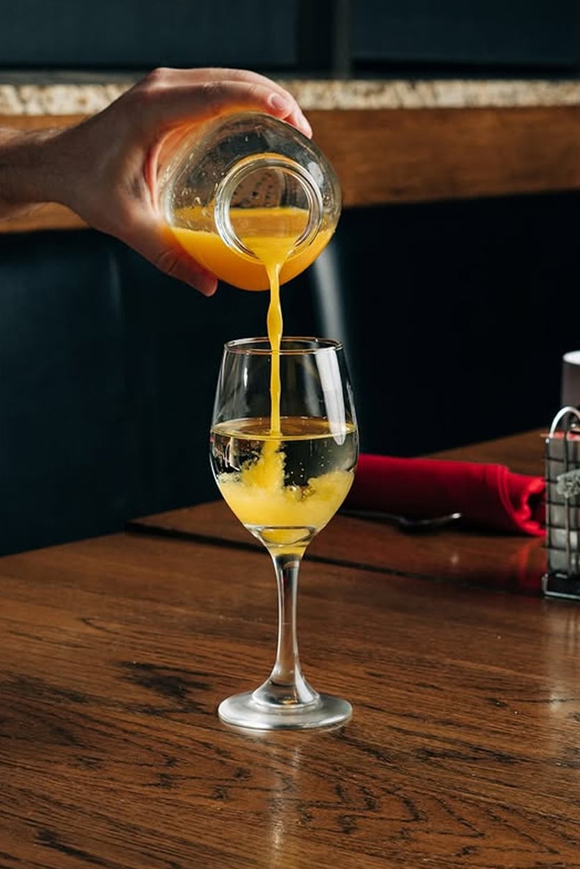 Hand Pouring Mimosa 2