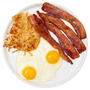 Square Bacon and Eggs Top Down Transparent
