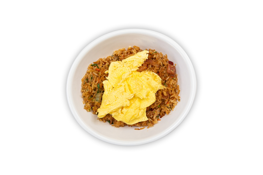 Top Down View of Fried Rice v2 Transparent